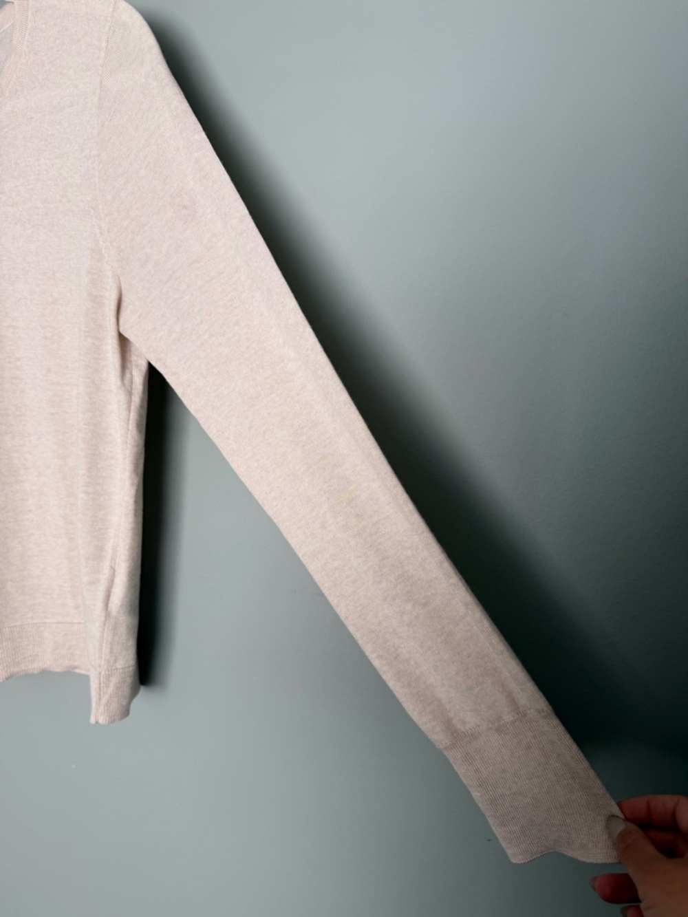 J. Crew "Margot" 100% Merino Wool Heather Flax Tan Crew Neck Lightweight Sweater - Picture 7 of 16
